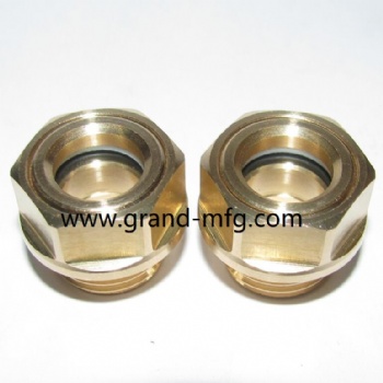 M12x1.5 brass oil level sight glass oil level gauge indicators