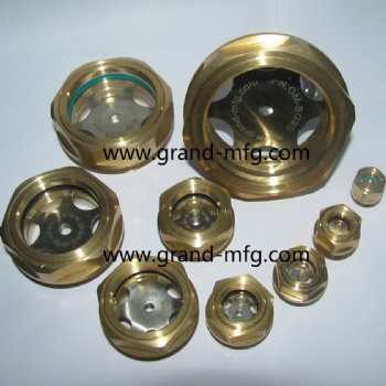 G thread Brass gauge custom oil tank or fuel tank oil sight glass Ölschaugläser