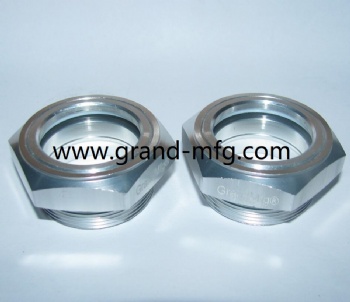 BSP thread aluminum oil level sight glass gauge indicators supplier G3/4