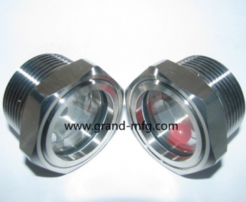 NPT 1 inch sus316 pipe fitting view port sight glass oil site gauge