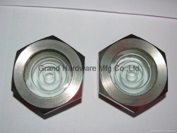 Carbon Steel Fused Glass Window Sights plugs plated NPT Thread