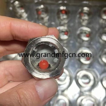 BSP Nickel plated steel fluid viewport sight glass Roots blower oil sight plug