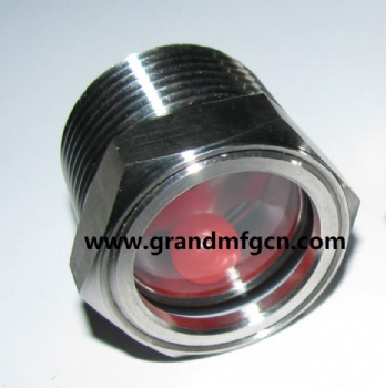 NPT 1 3/4 INCH STAINLESS STEEL OIL SIGHT GLASS WITH REFLECTOR