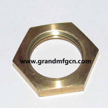 CNC precision machined parts brass thread locking nut