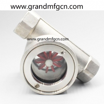 G 1 pipe system SS304 stainless steel water liquid flow indicators