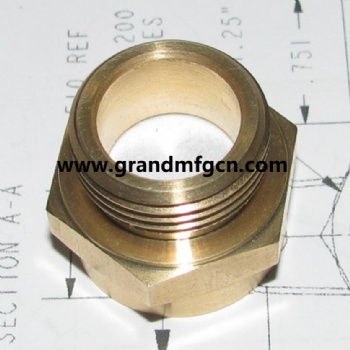 CNC precision machined parts brass turned part