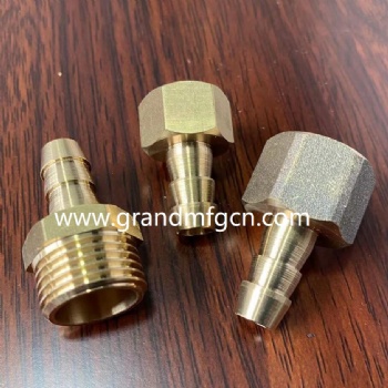 NPT thread CNC precision machined part brass connector