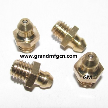 natural hex brass grease nipples M12X1.25 M10X1.25