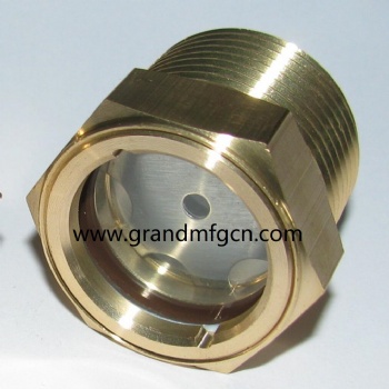1/2 Male Sight Glass Checks Coolant Level or Air Compressor Heavy Duty Solid Brass Sight Glass Super Transparent Glass Sight Window Glass Oil Sight Gauge Easily Threading