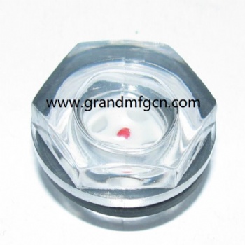 Hex Plastic Oil Level Sight Glass(Metric Thread) M27X1.5