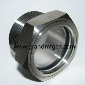 Hexagon Stainless Steel Oil level Sight Glass window Plug NPT Thread