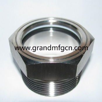 Hexagon Stainless Steel Oil level Sight Glass window Plug NPT Thread