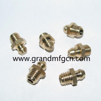 natural hex brass grease nipples M12X1.25 M10X1.25