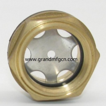 M22X1.5 Male Sight Glass Checks Coolant Level or Air Compressor Heavy Duty Solid Brass Sight Glass Super Transparent Glass Sight Window Glass Oil Sight Gauge