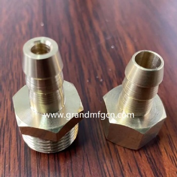 Metric thread CNC precision machined part brass connectors