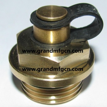 Metric Thread Brass Breather Vent valve with transportation locking seal