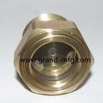 GrandMfg® Plunger Metering Pump Brass oil sight glass MNPT threaded