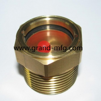 GrandMfg® Compressor Reducers Solid Brass Sight Glass Oil Level Indicator