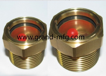 Air blowers industry NPT 1 INCH brass oil level sight glass window plugs oil level indicators