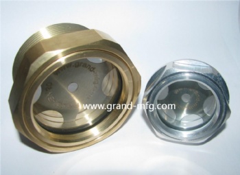 Air blowers industry NPT 1 INCH brass oil level sight glass window plugs oil level indicators