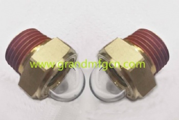 1/2'' NPT Brass Super Transparent Dome Oil Sight Plug Sanitary Sight Window,Dome Oil Sight Glass,Knob Type Sight Glass