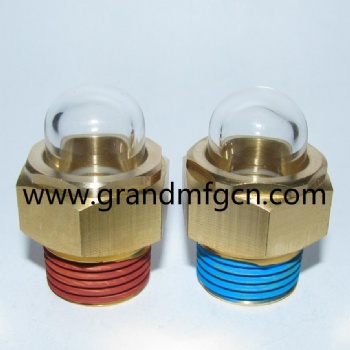 1/2'' NPT Brass Super Transparent Dome Oil Sight Plug Sanitary Sight Window,Dome Oil Sight Glass,Knob Type Sight Glass