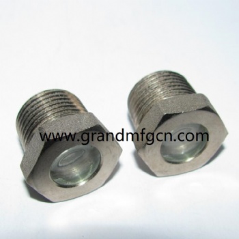 GrandMfg® 1/2 NPT Steel brass aluminum oil level sight glass for Coolant Reservoir