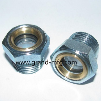 Hexagon Carbon Steel Oil level Sight Glass plugs(BSP Thread)