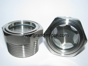 Hexagon Stainless Steel Liquid Oil Sight Glass(Metric Thread)