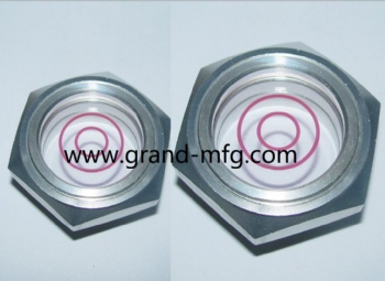 hydraulic cylinders aluminum oil sight glass oil gauge indicators BullsEye aluminum knob oil sight glass BSP THREAD