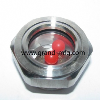 hydraulic cylinders aluminum oil sight glass oil gauge indicators BullsEye with hexagon head