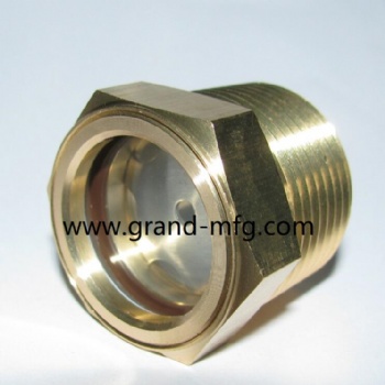 NPT thread BRASS OIL SIGHT GLASS OIL INDICATORS 2 INCH OIL GAUGE