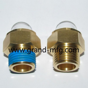 NPT1/2 Inch brass dome oil level sight glass with clear glass