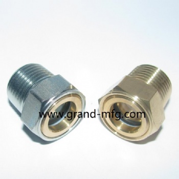 1/2 Male Sight Glass Checks Coolant Level or Air Compressor Heavy Duty Solid Brass Sight Glass Super Transparent Glass Sight Window Glass Oil Sight Gauge Easily Threading