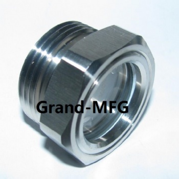 Hexagon Stainless Steel Oil level Sight Glass window Plug NPT Thread