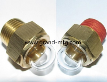 Domed NPT1/2 Safety Brass Sight Glass Assembly for Coolant Level