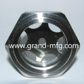 1 1/4 inch stainless steel oil level sight glass NPT thread