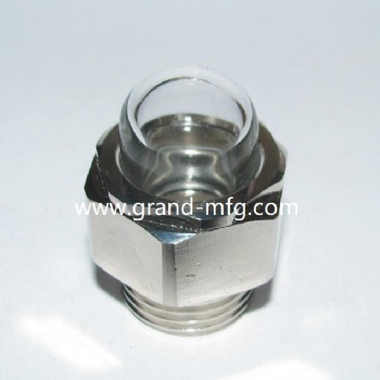 QUALITY M16X1.5 BRASS SIGHT GLASS WITH SUPER CLEAR GLASS