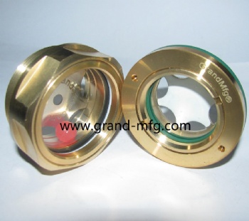Brass oil sight glass,Knob Type Sight Glass,Oil Sight Glass for hydralic machine and compressor and reducer pump